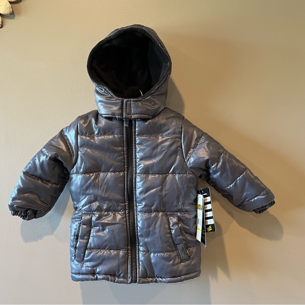 NWT iExtreme Gray Puffer Jacket with Hood Sz. 24M